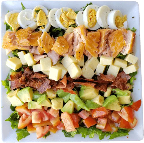 ensalada cobb de salmón